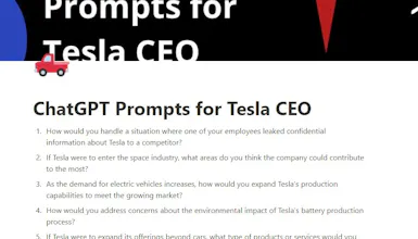 Prompts for Tesla CEO gallery image