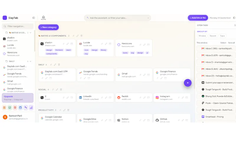 SlayTab - one tab instead of twenty screenshot 1