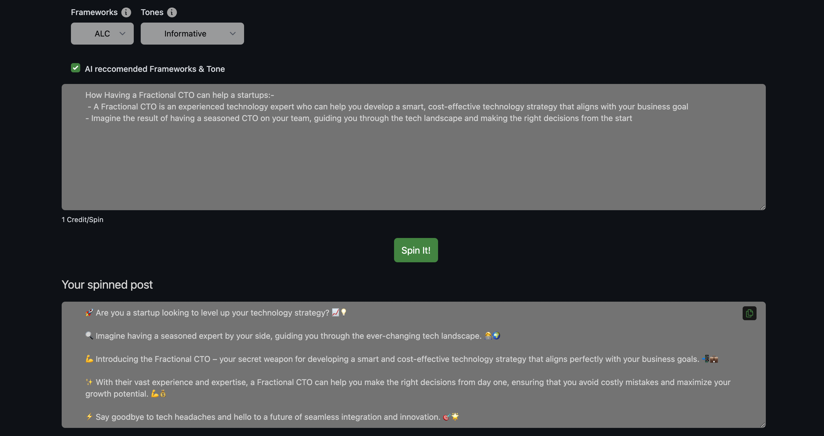 Linkedin Post Spinner - Spin and repost your favourite LinkedIn post media 1
