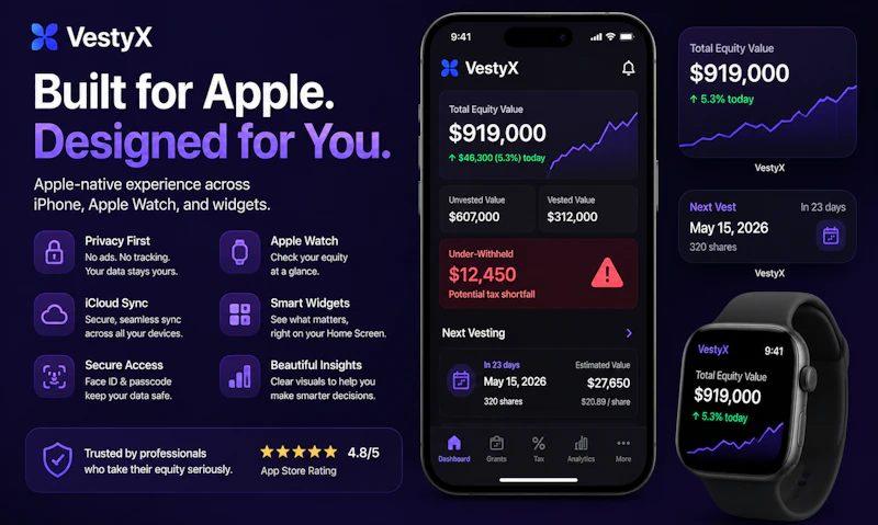 VestyX — RSU & Equity Tracker screenshot 3