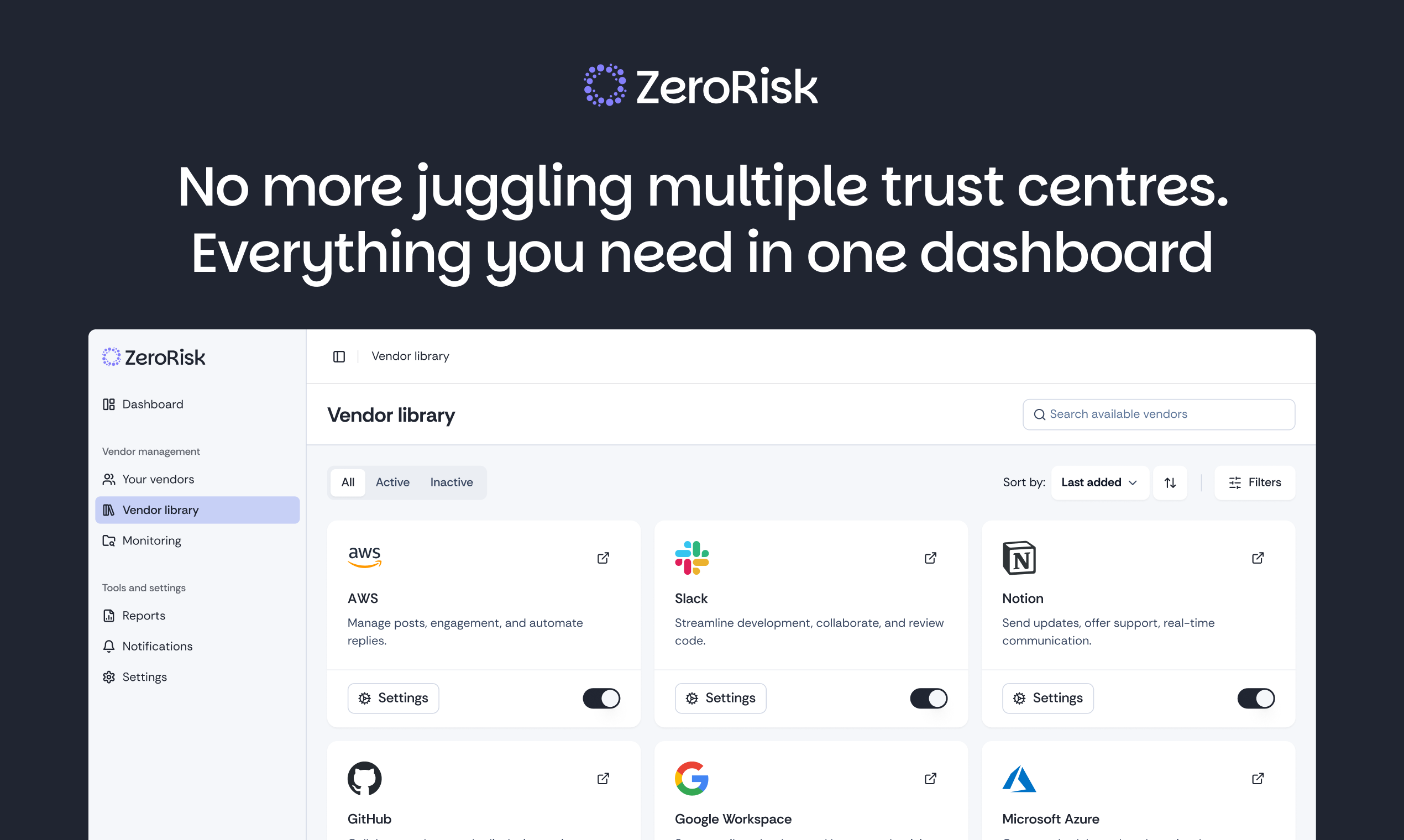 ZeroRisk Vendor Management gallery image