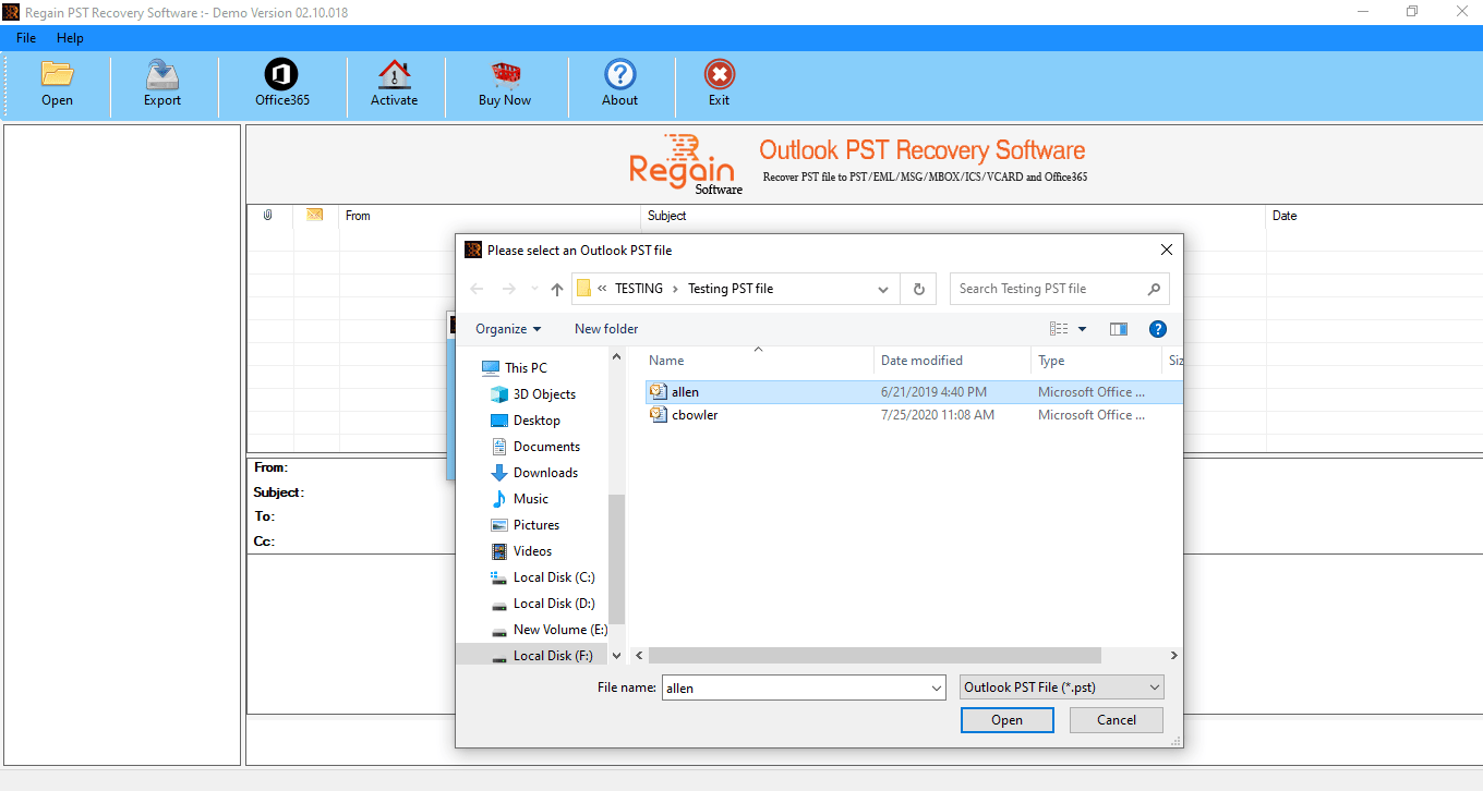 Outlook PST kurtarmayı yeniden kazan medya 1