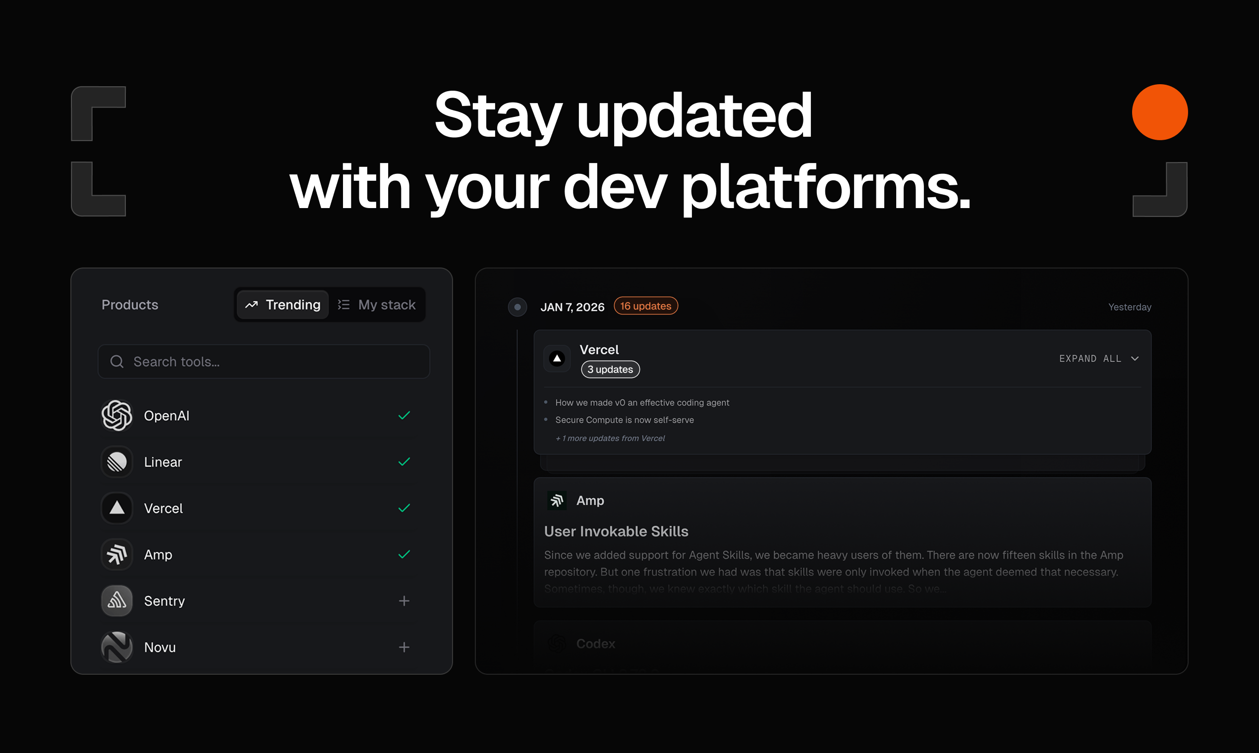 Recent.dev screenshot