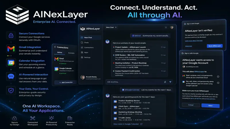 AINexLayer – The Enterprise AI Platform screenshot 1 (video preview)