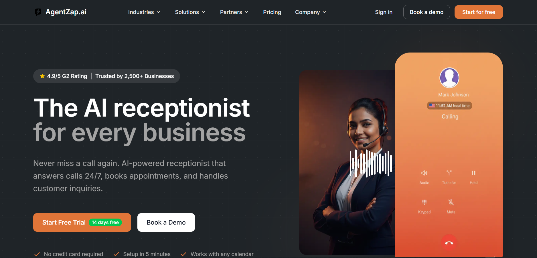 AgentZap - Main product screenshot demonstrating key features and user interface