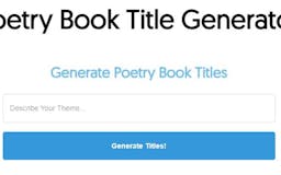 Poetry Book Title Generator media 2