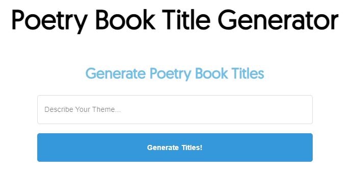 Gerador de título do livro de poesia media 2
