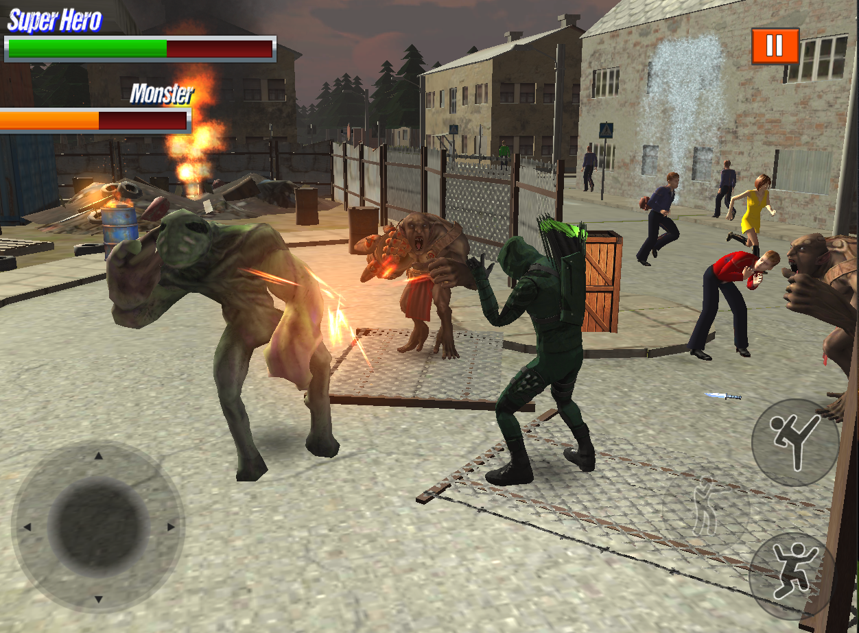 Superhero vs Incredible Monsters Fight in City gallery image