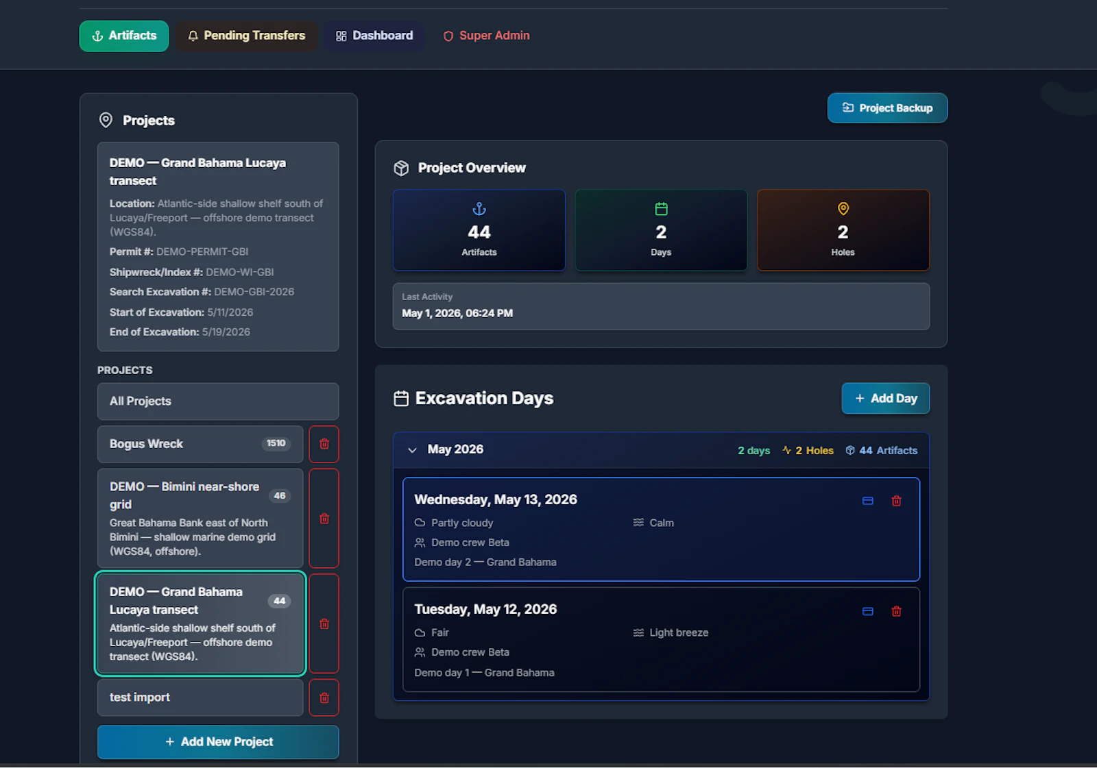 Artifact Tracker screenshot 3