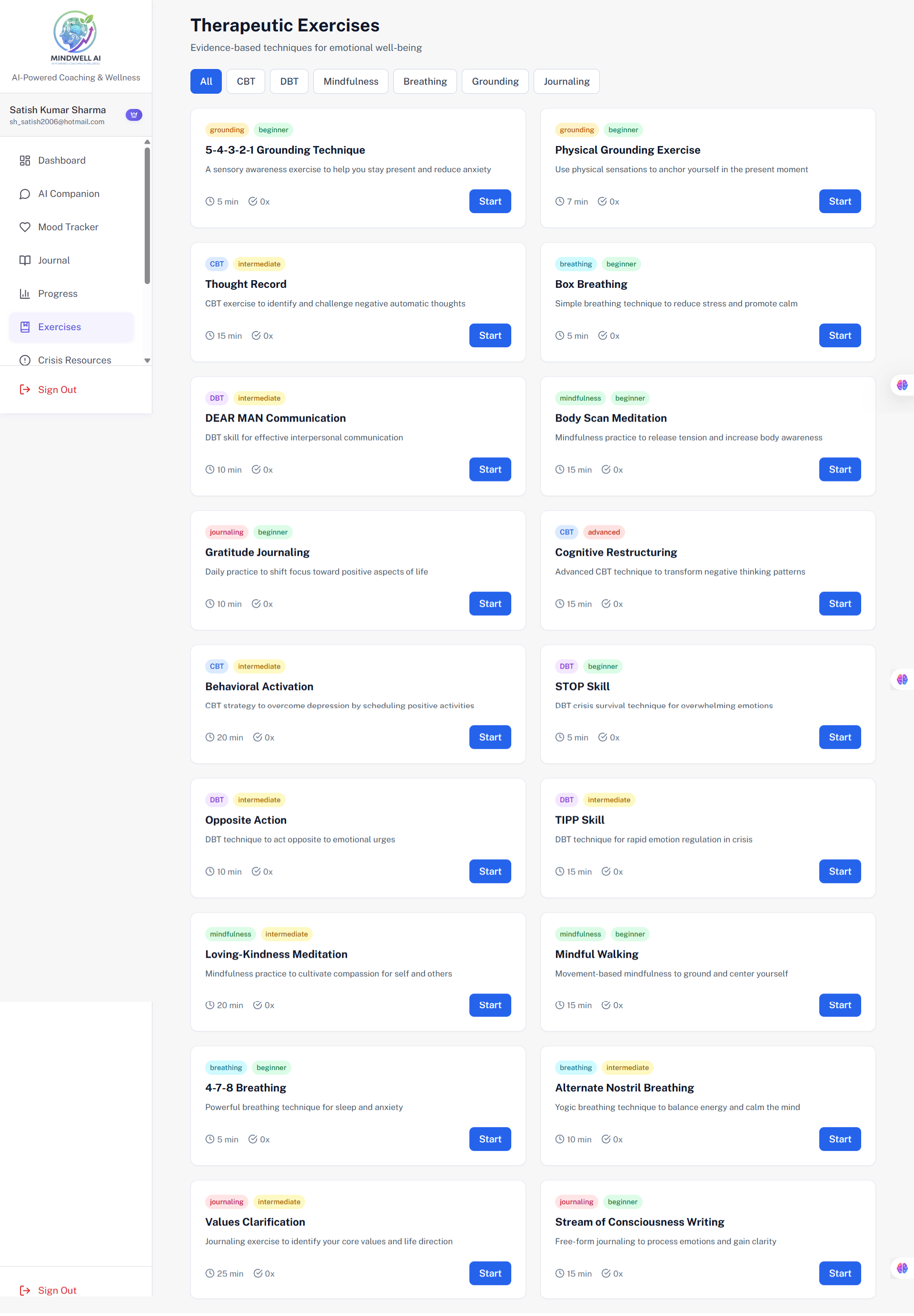 Mindwell AI - Screenshot 2 showing product features and functionality