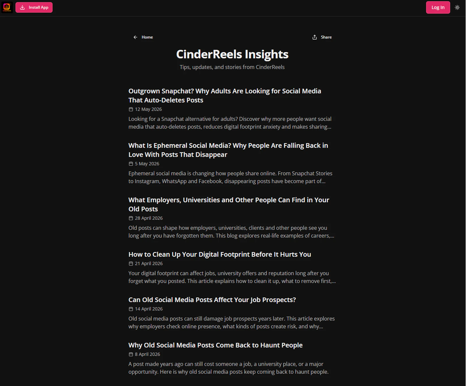 CinderReels.com screenshot 31