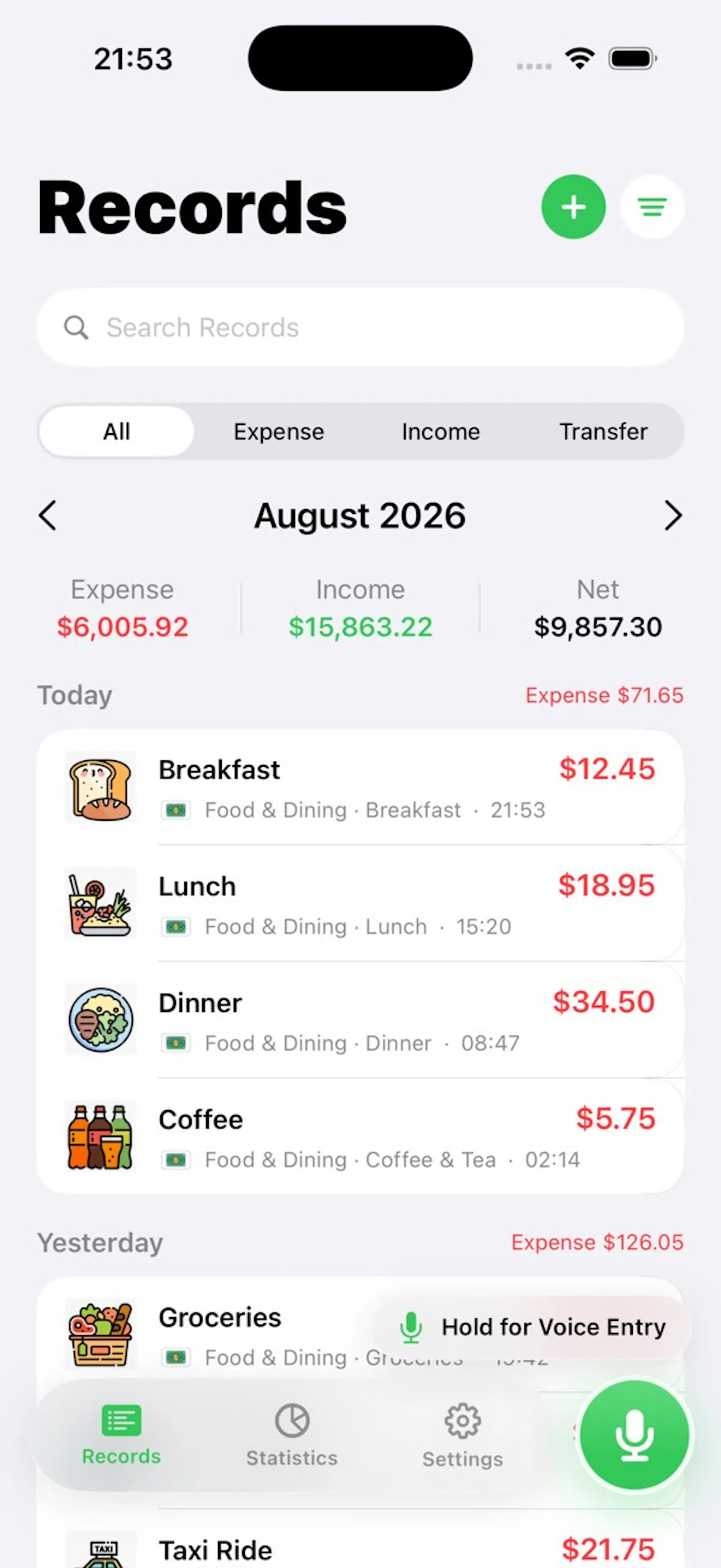 VoiceLedger screenshot 1