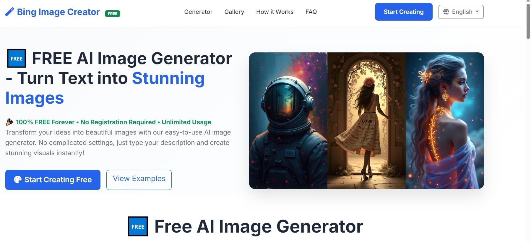 Creatore di immagini di Bing gratuita - Generatore di immagini AI gratuito - Bing Image Creator media 1