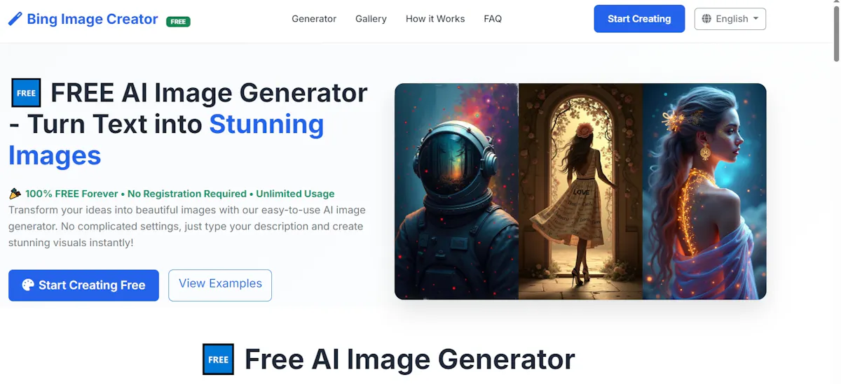 Free Bing Image Creator