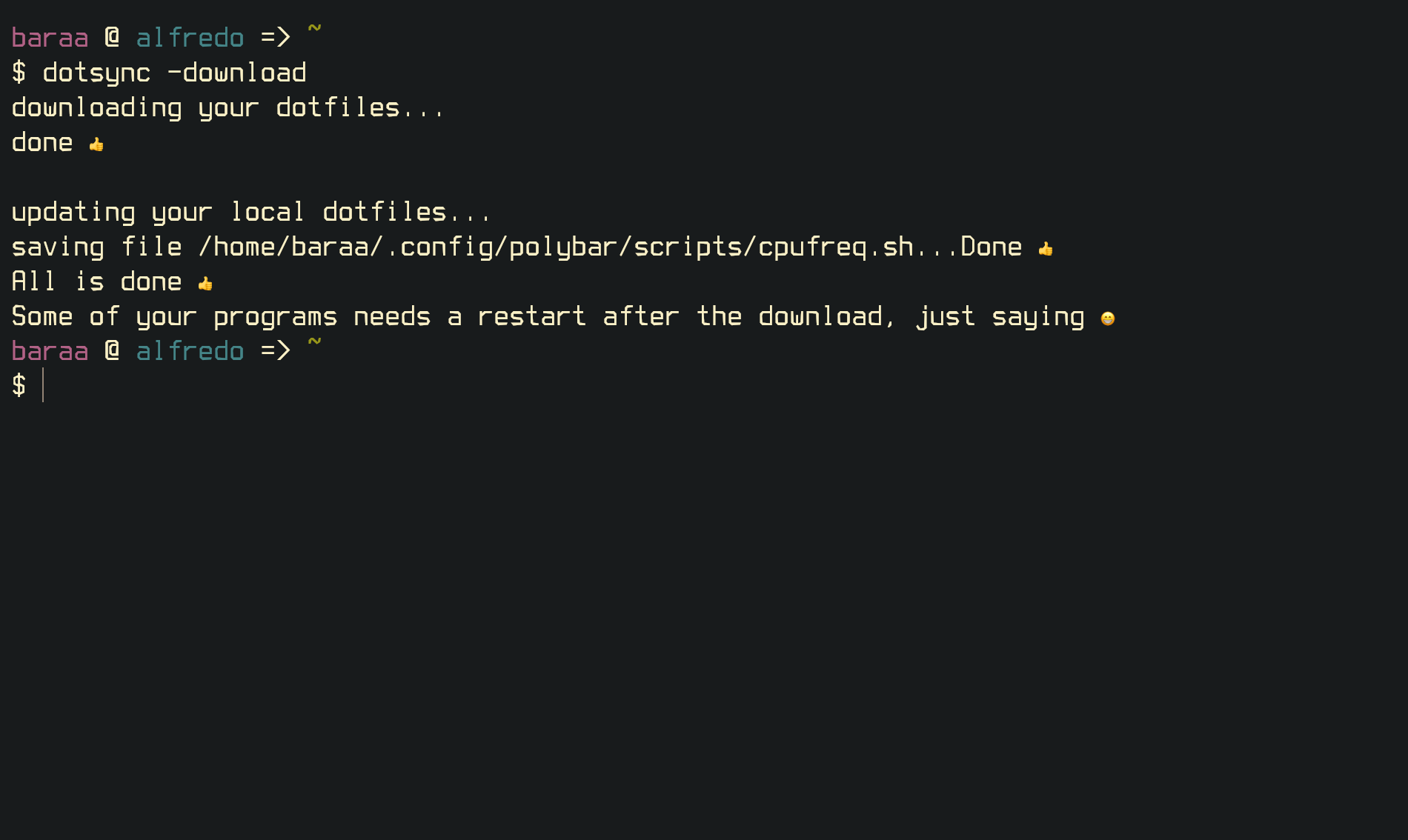DOTSYNC - Ein einfacher und prägnanter Dotfiles -Synchronisator Medien 7