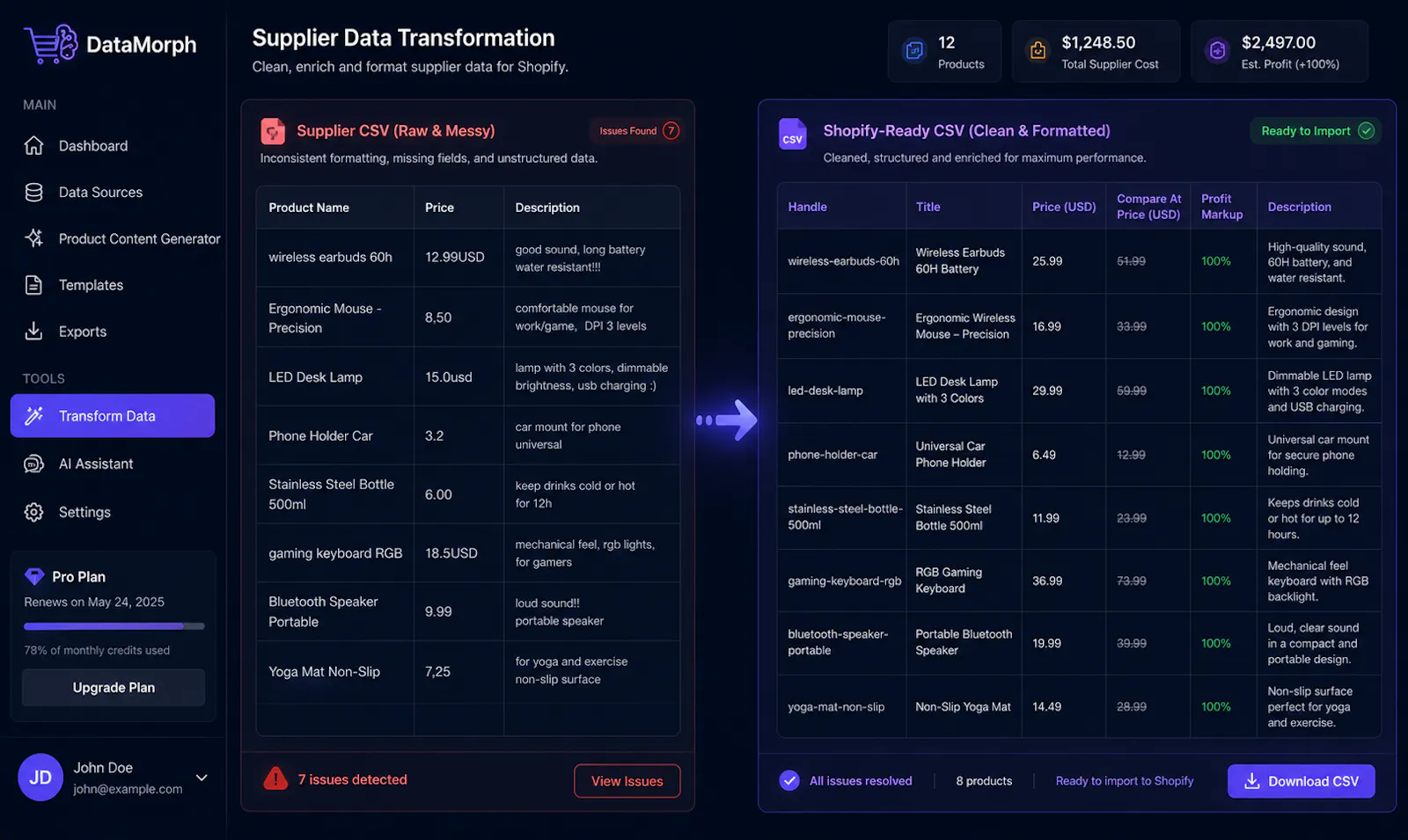 DataMorph screenshot 3