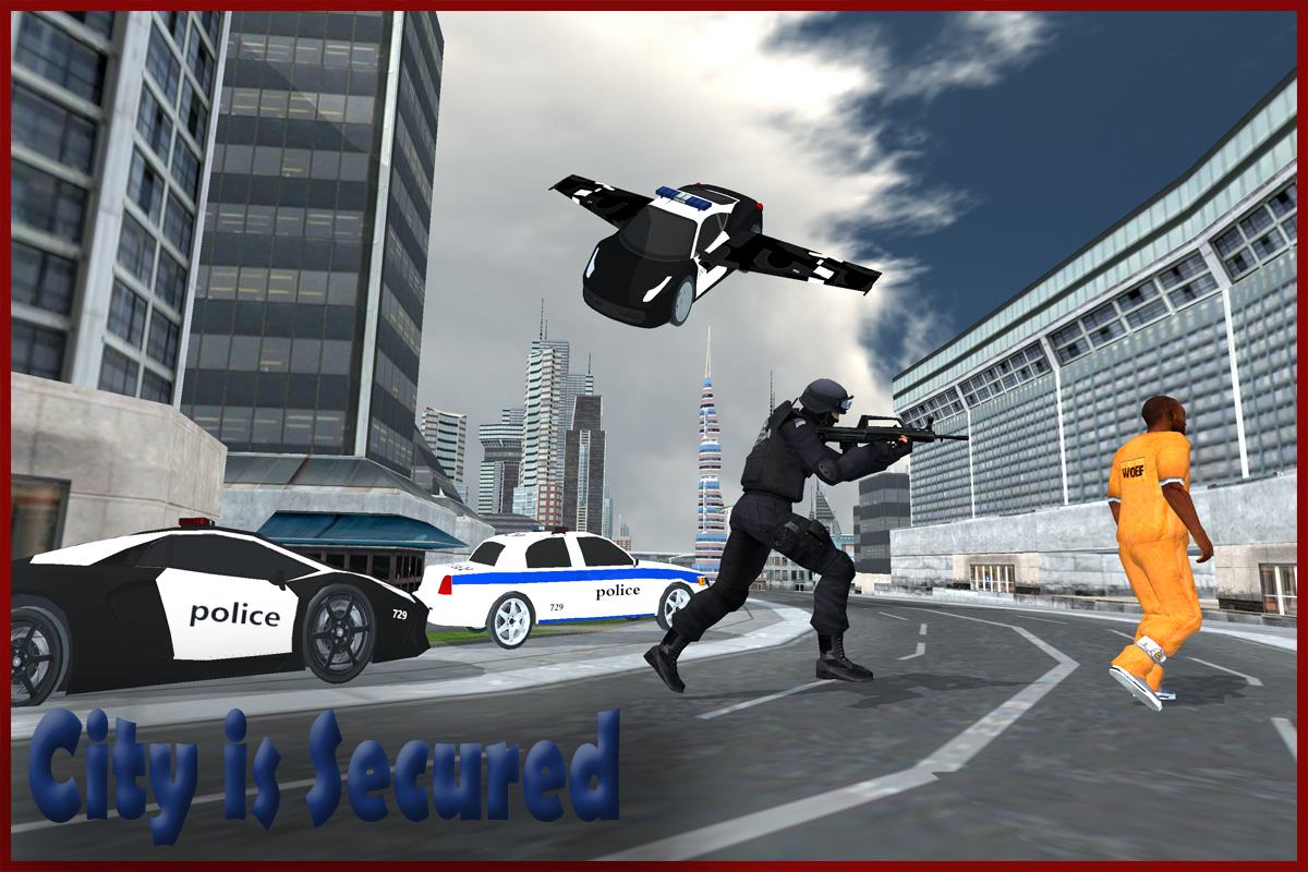 Flying Police Car 3D gallery image