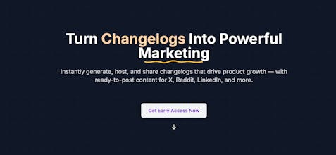 Changelog for Marketing gallery image