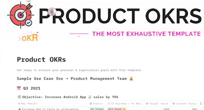 Product OKRs gallery image