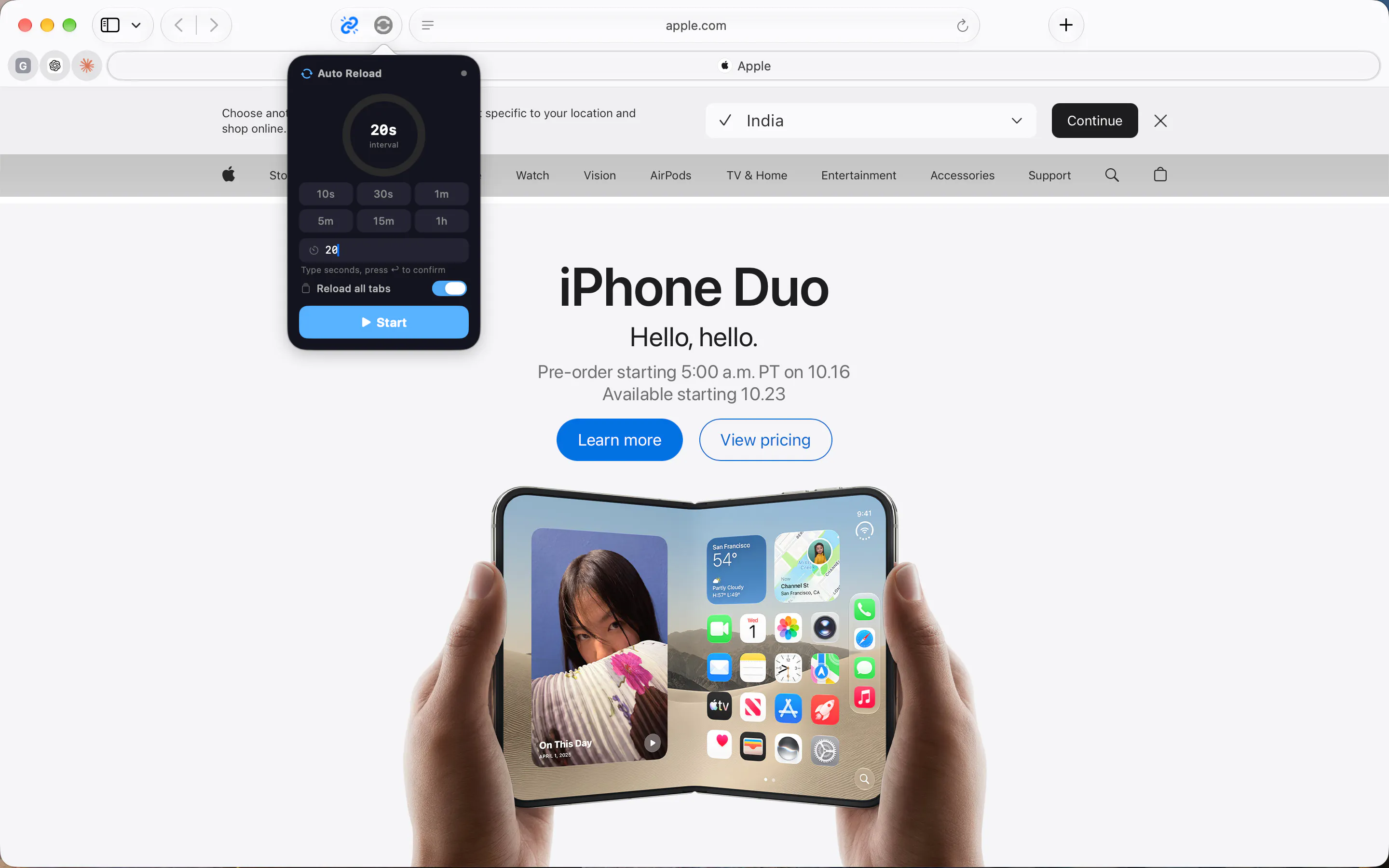 Auto Reload for Safari gallery image