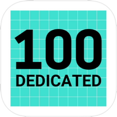 100 DEDICATED logo