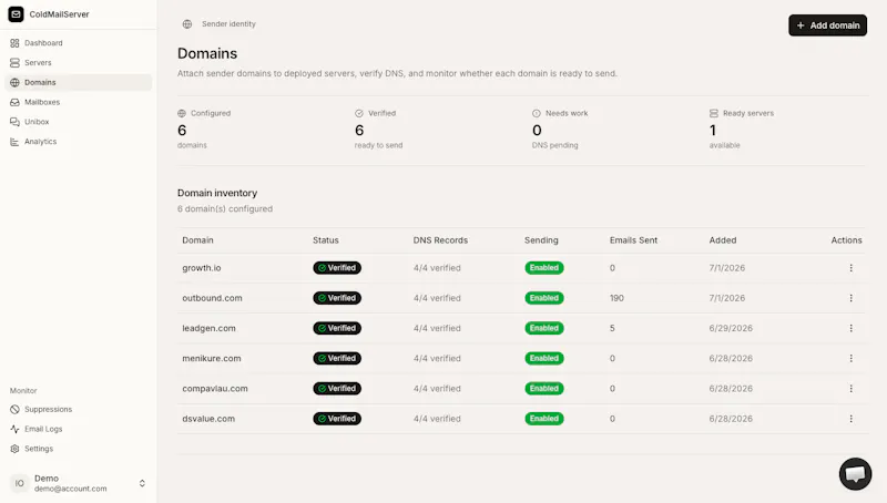 Cold Mail Server screenshot 5