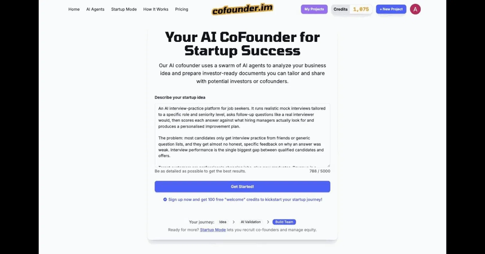 CoFounder.im screenshot 1