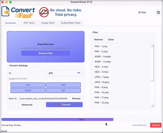 Média Convertir - Le convertisseur de fichiers hors ligne qui respecte votre vie privée 1
