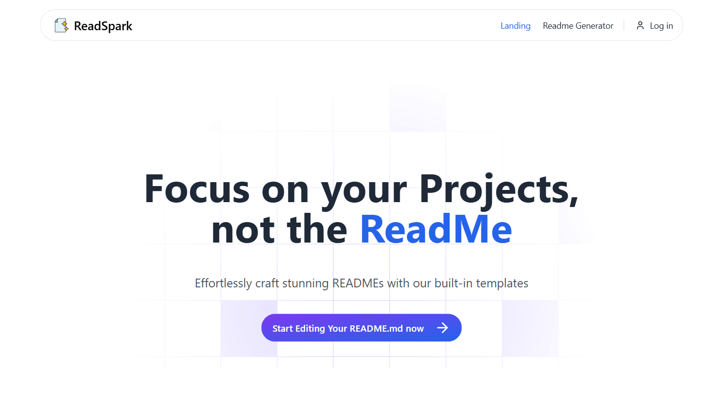 startuptile ReadSpark-Focus on your Projects not the ReadMe