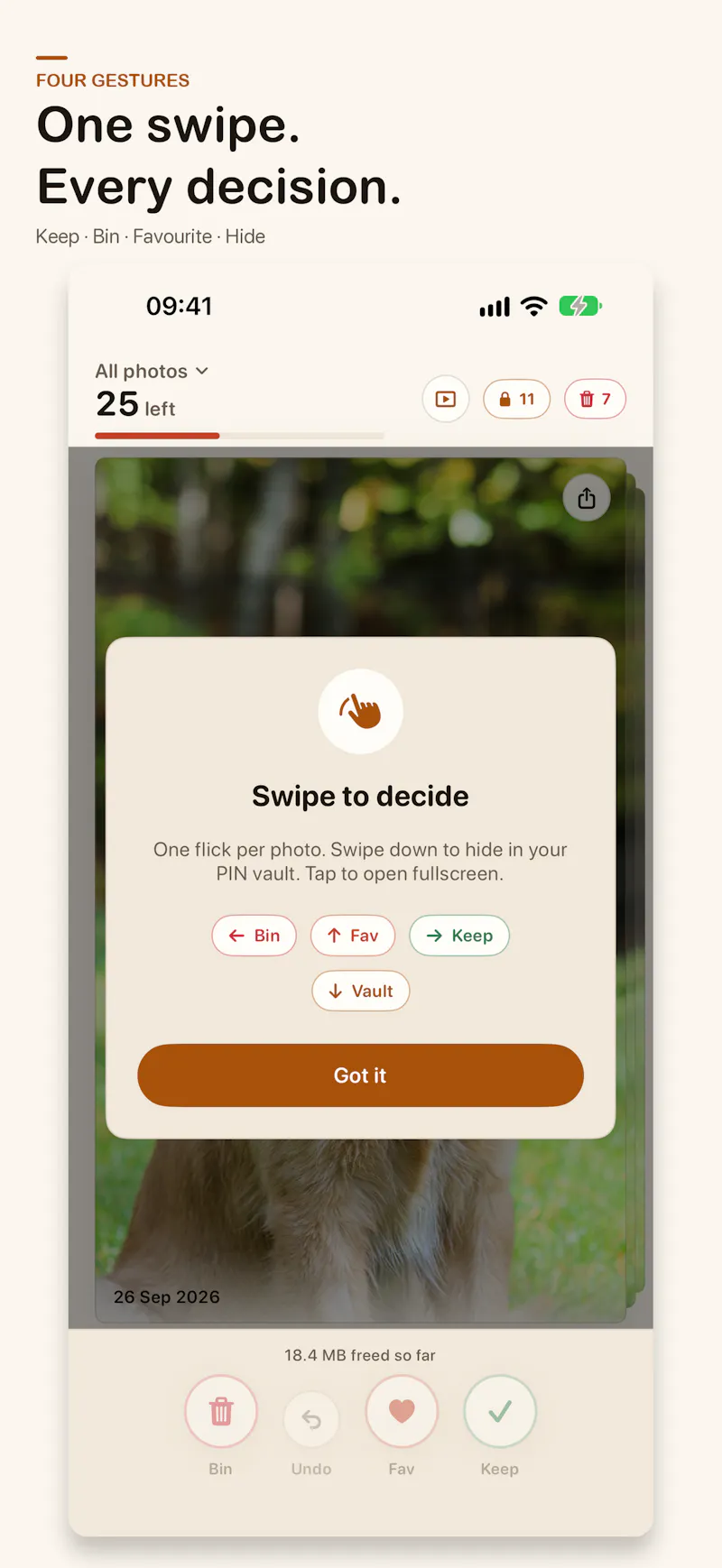 Photo Cleaner: SwipeVault screenshot 2