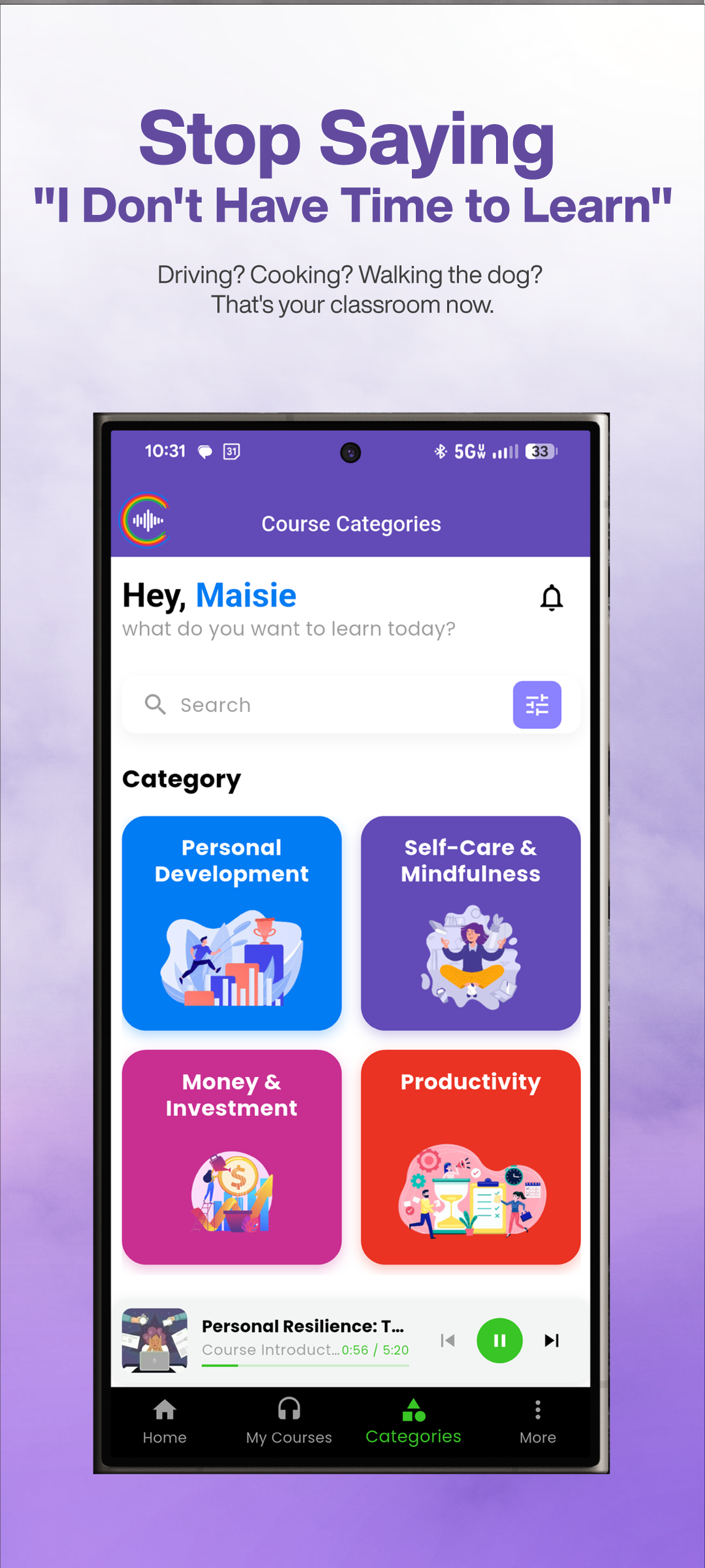CourseCast Audio Learning App gallery image