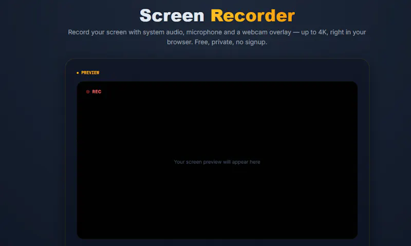 Screen Recorder free  Tools screenshot 1