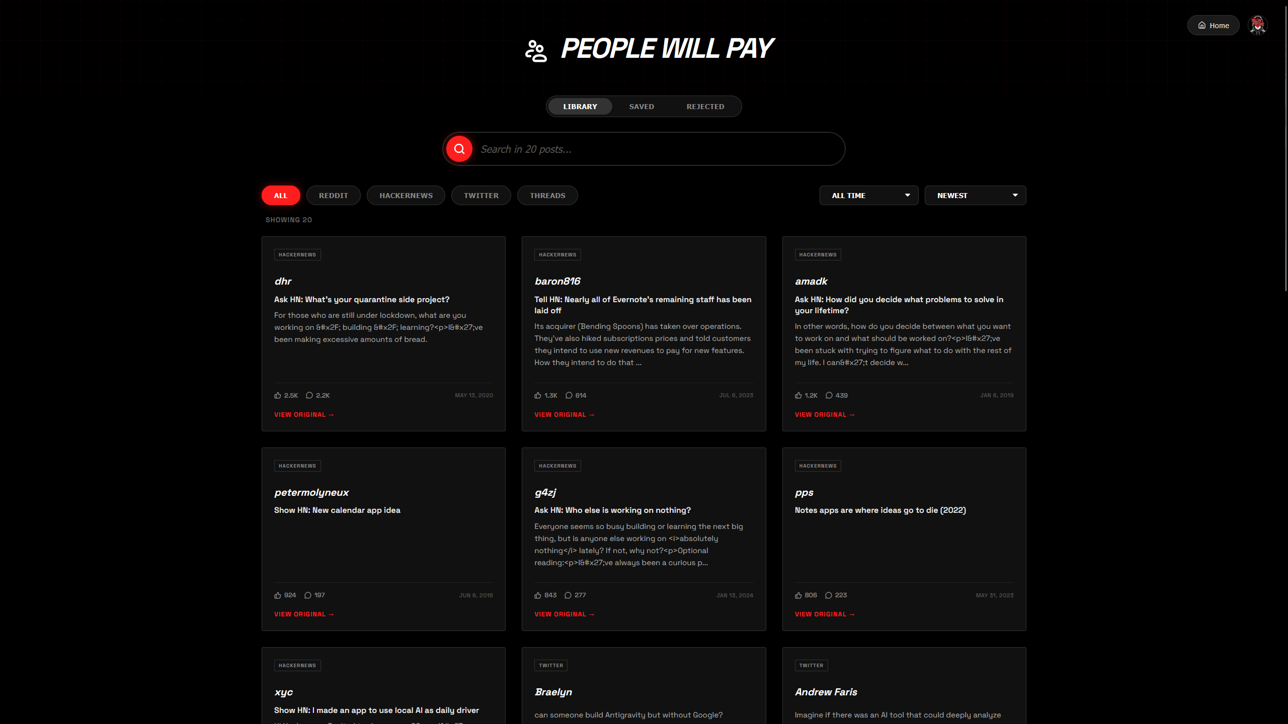 PeopleWillPay - Screenshot 3 showing product features and functionality
