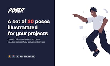 Poser illustrations gallery image