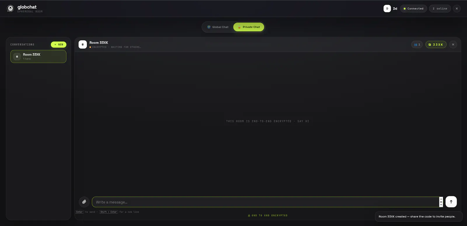 globchat — live & temporary screenshot 4