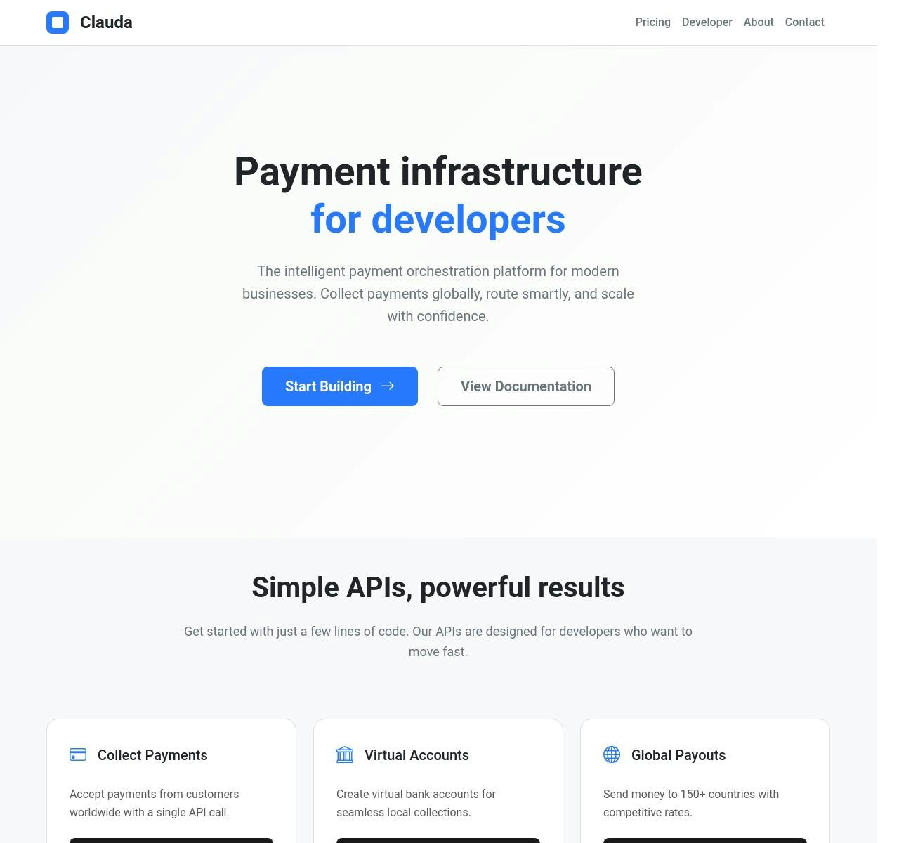 Clauda - Infraestructura de pago para desarrolladores media 1