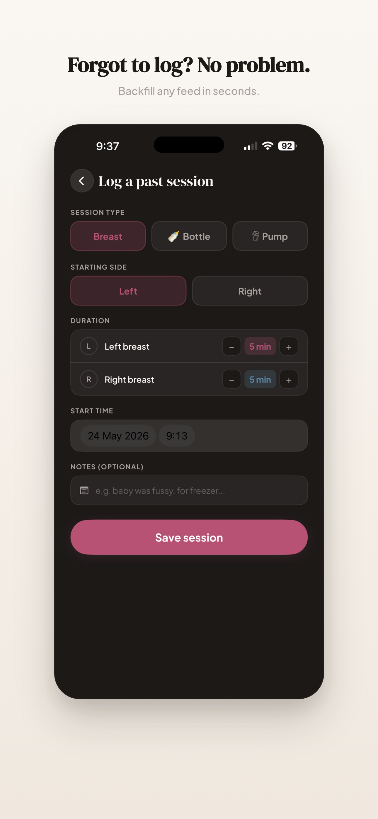 Nourish - Baby Feed Tracker gallery image