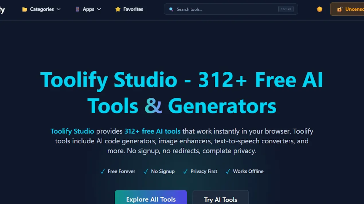 Toolify Studio product
