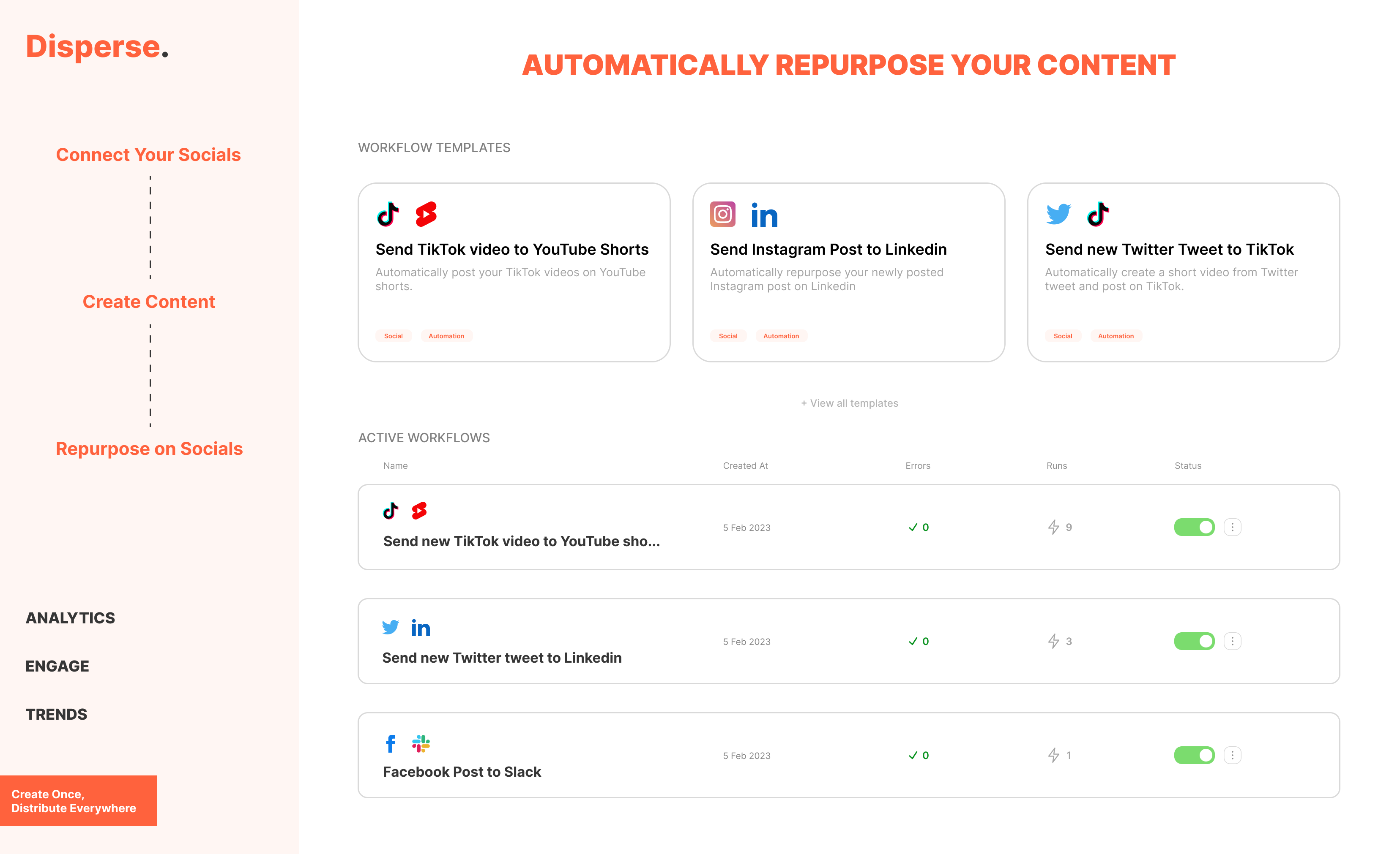 startuptile Disperse-Create once distribute everywhere