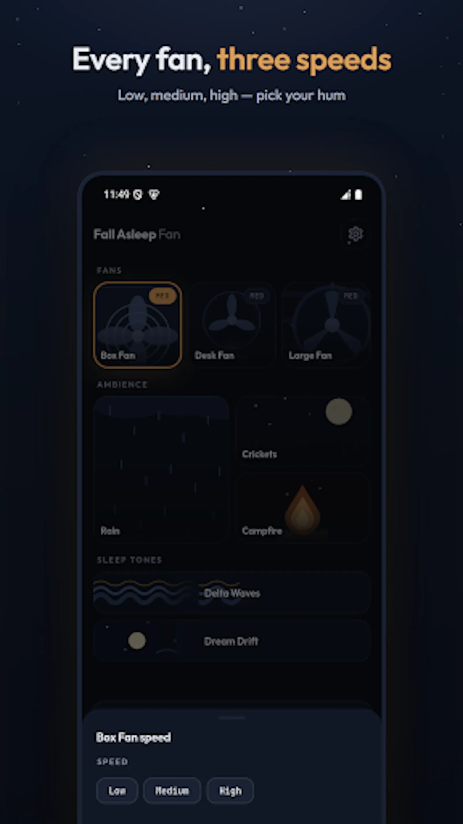 Fall Asleep Fan screenshot 2