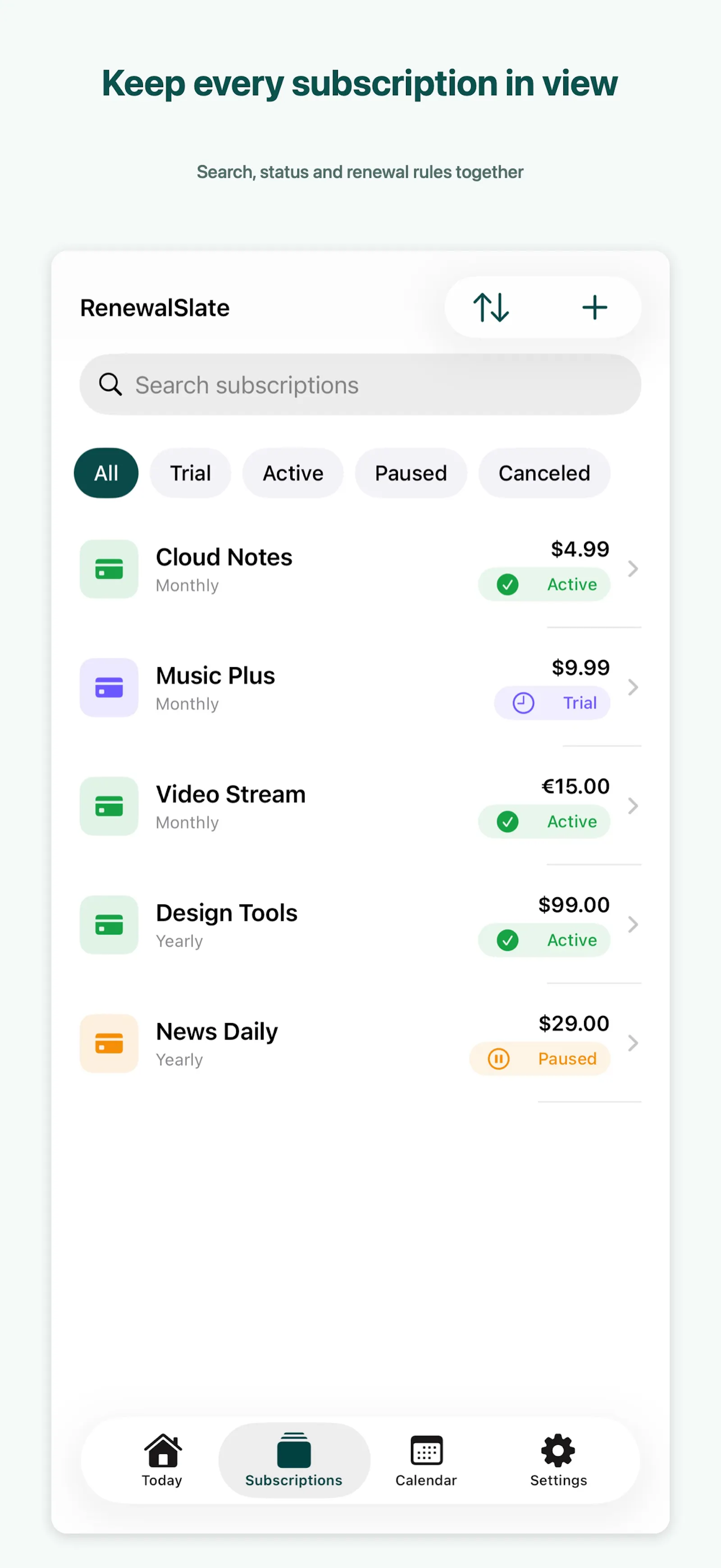RenewalSlate screenshot 2