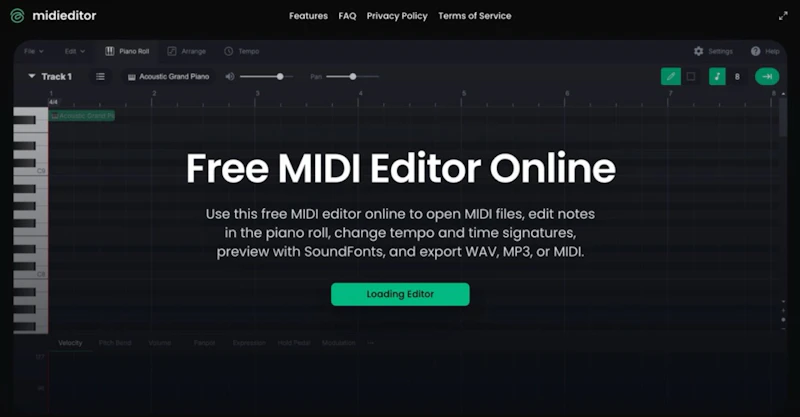 midieditor screenshot 1
