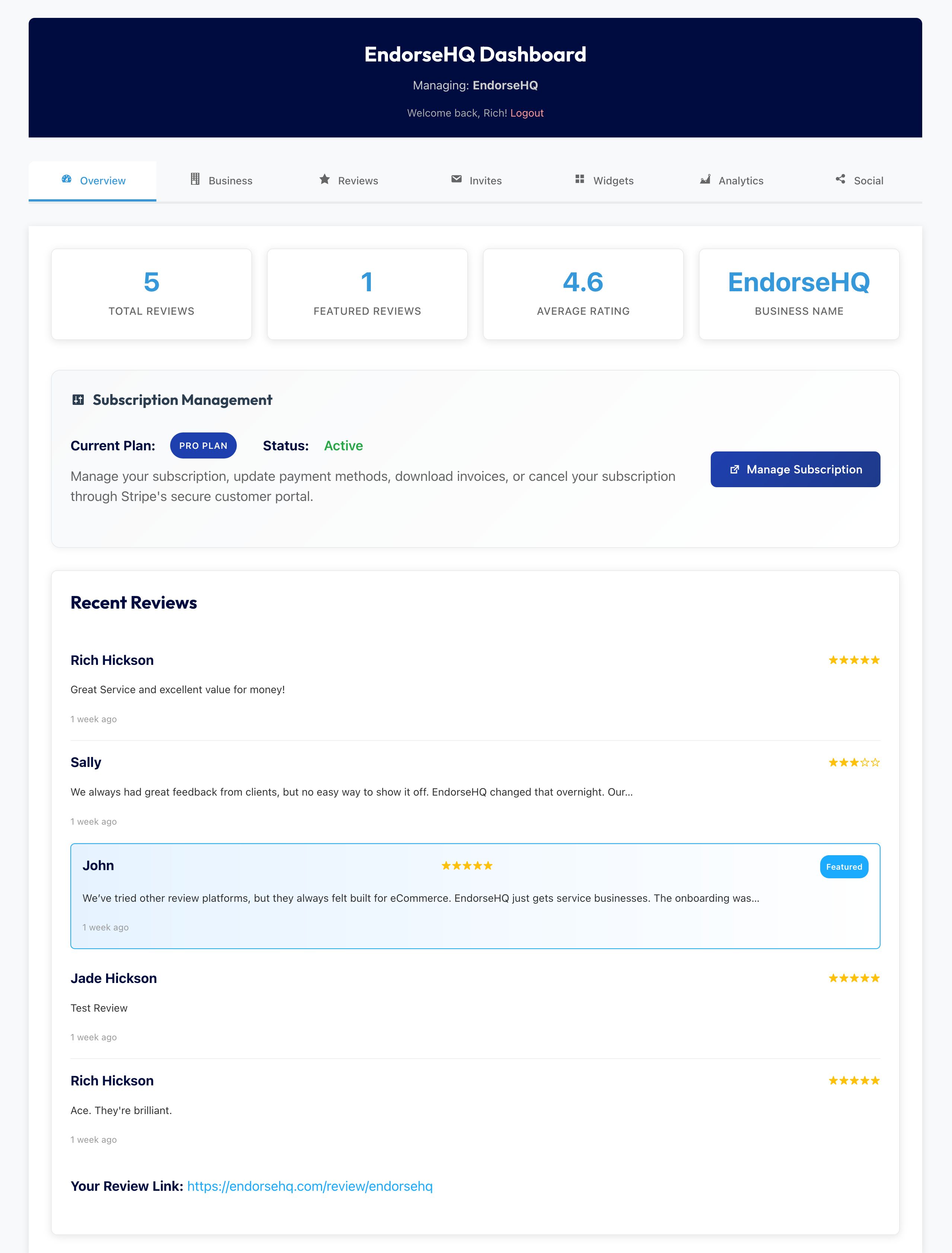 EndorseHQ.com media 2