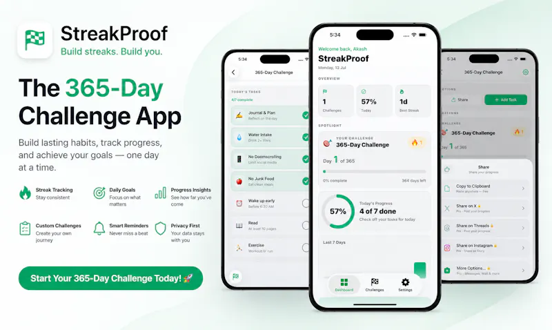 365-Days Challenge - Streakproof screenshot 2