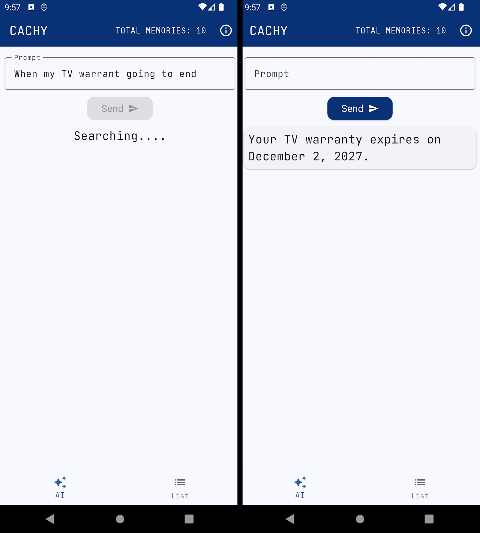 Cachy screenshot 2
