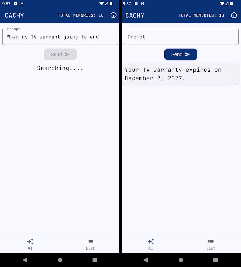 Cachy screenshot 2