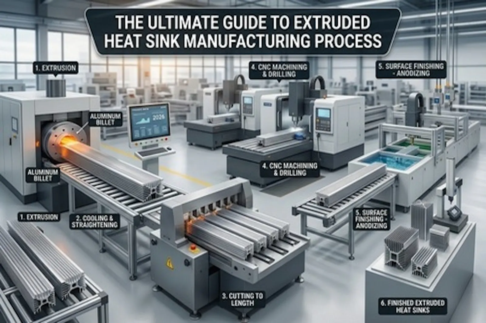Extruded Heat Sink Manufacturing Process screenshot 1