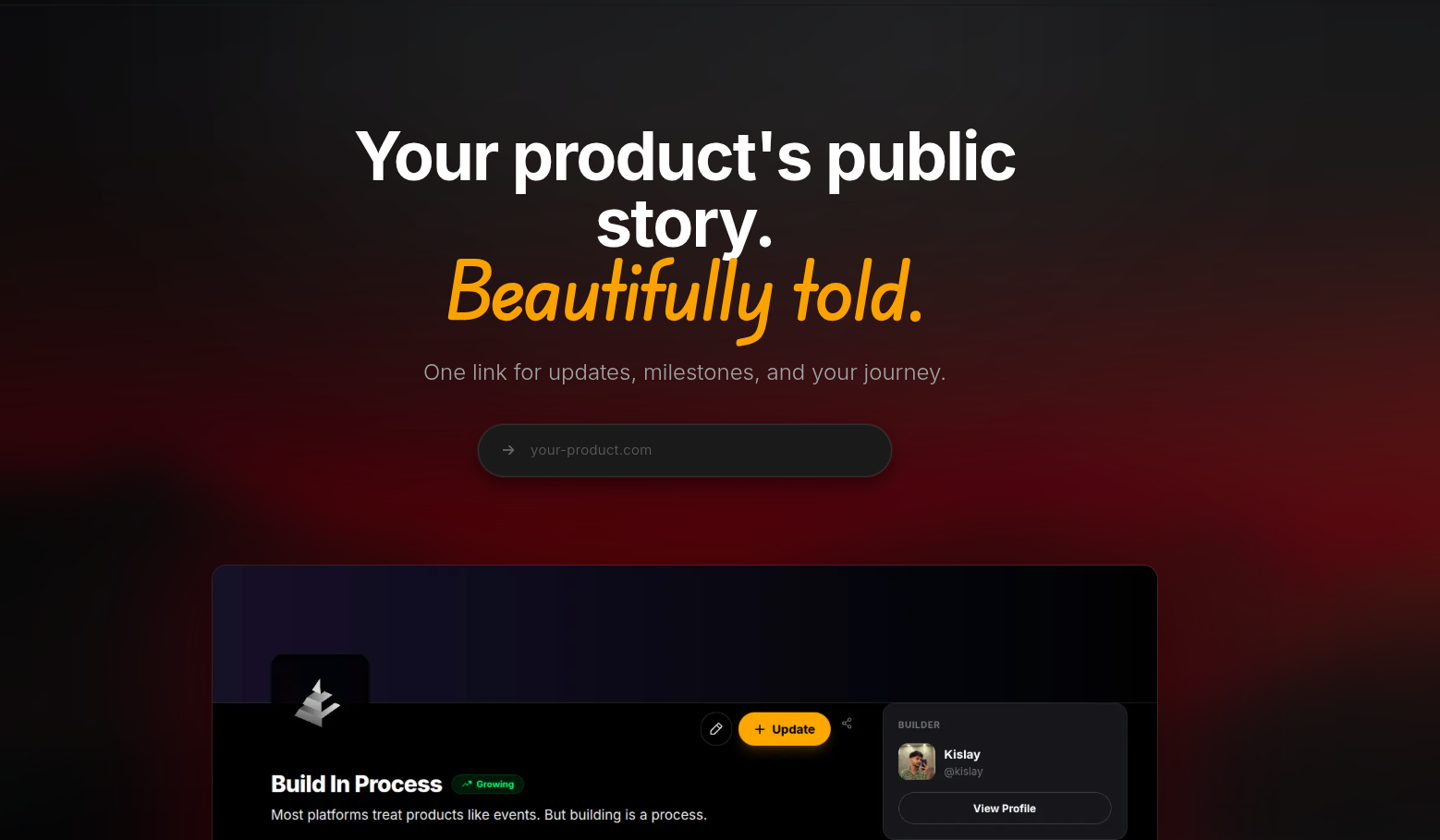 Build In Process - Main product screenshot demonstrating key features and user interface