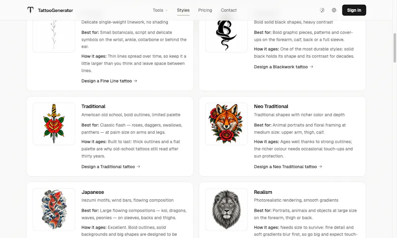 TattooGenerator screenshot 2