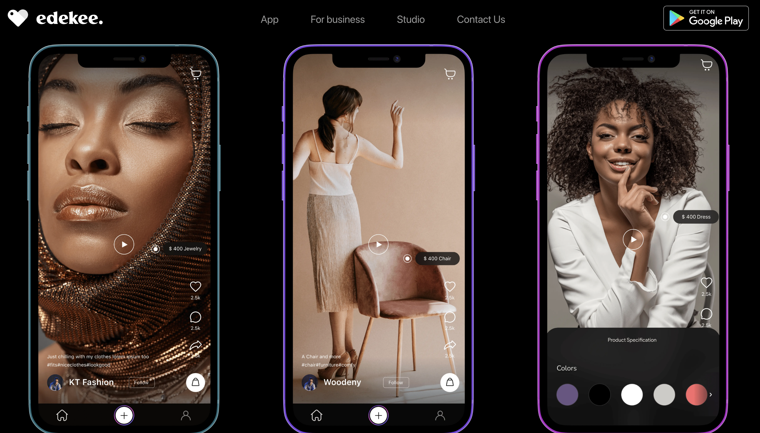 Edekee App - Найдите и купите продукты в любом видео медиа 2